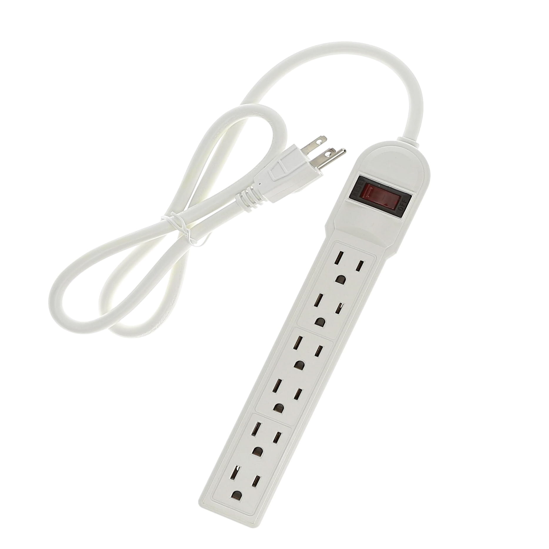3Ft 6-Outlet Surge Protector 14A