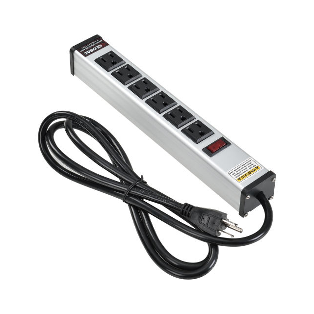 12" 6 OUTLET ALUMINUM POWER STRI