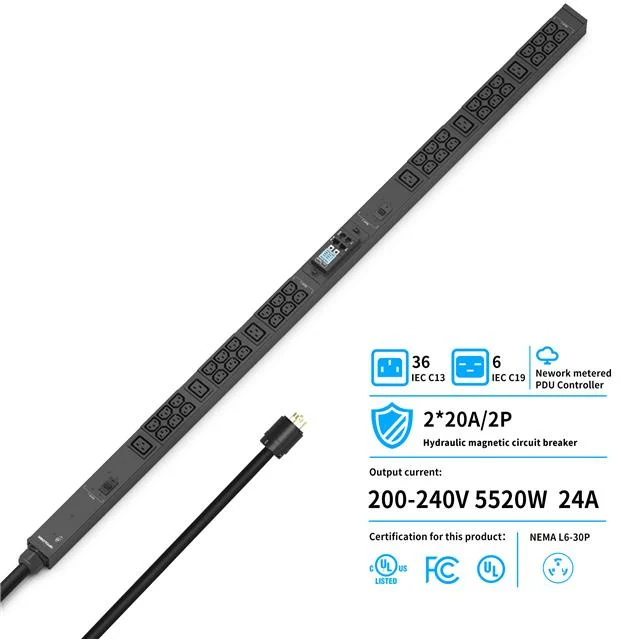 Metered Rack PDU,PowerStrip,24A,