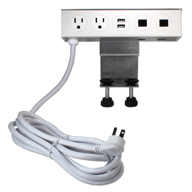 ADJUSTABLE DESKMOUNT DUAL-POWER