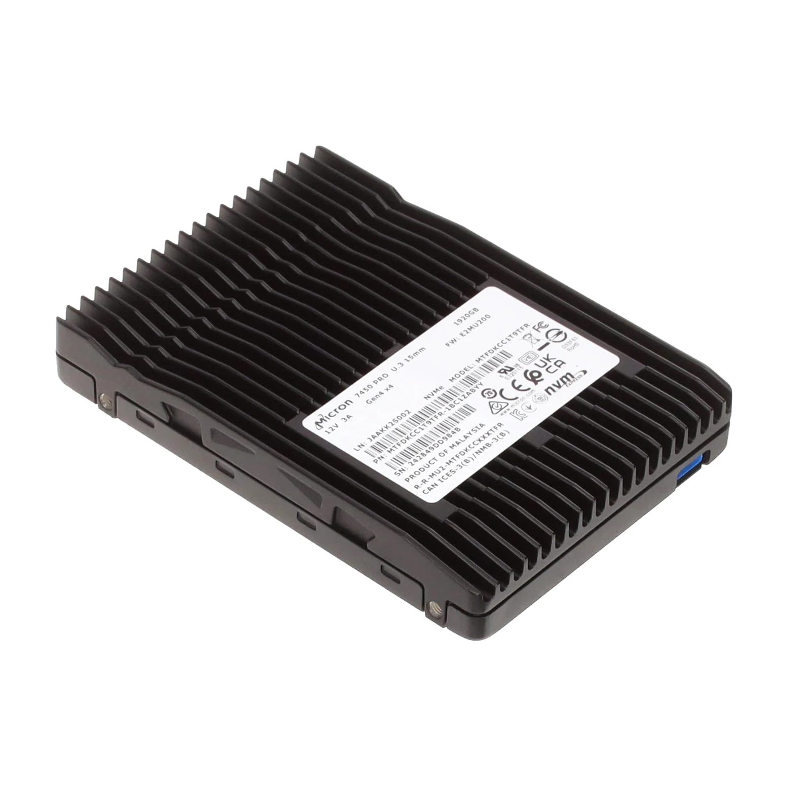 SSD 1.92TB 2.5" TLC NVME