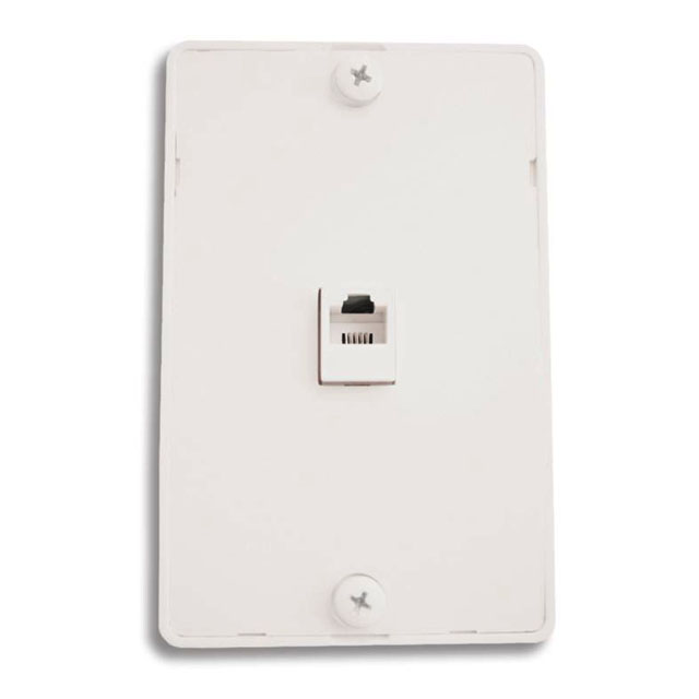 TELEPHONE SINGLEGANG WALL PLATE