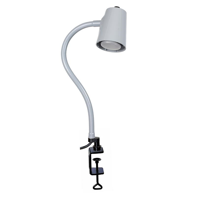18" GRAY, LED LAMP, C-CLAMP BASE
