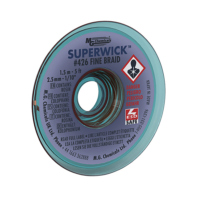 DESOLDER BRAID ROSIN 0.1" 5'