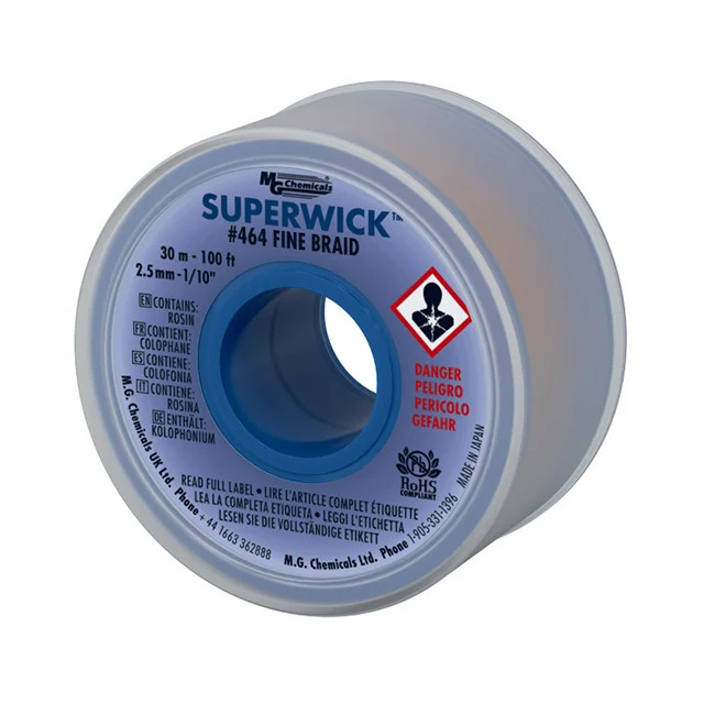 DESOLDER BRAID ROSIN 0.1" 100'