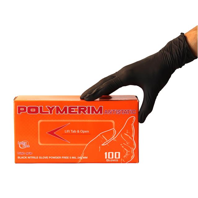 GLOVES NITRILE RUBBER BLACKSM