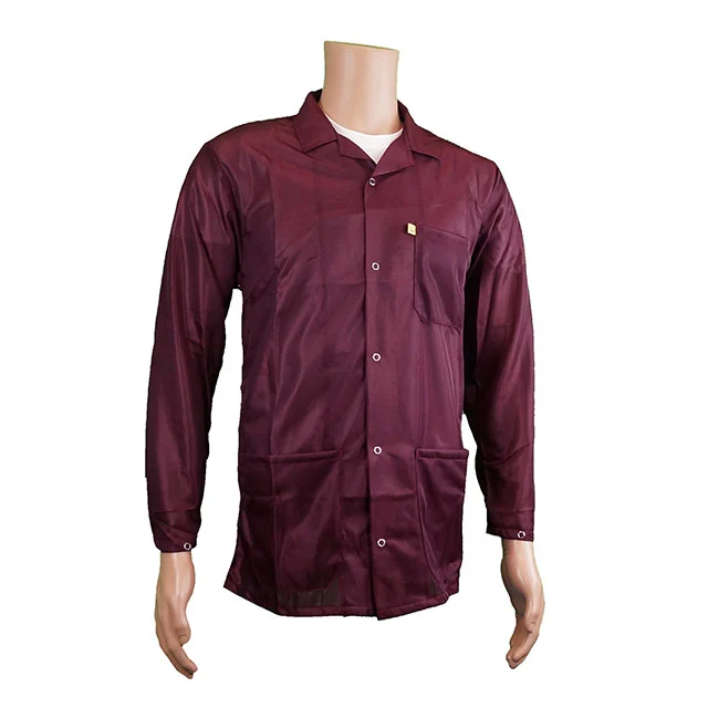 SMOCK JACKET POLY MAROON 3XLG