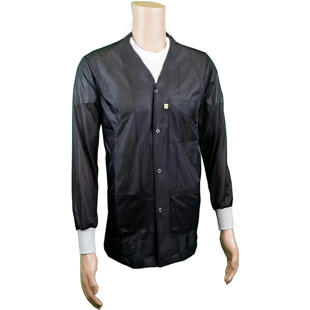 SMOCK JACKET POLY BLACK 2XLG