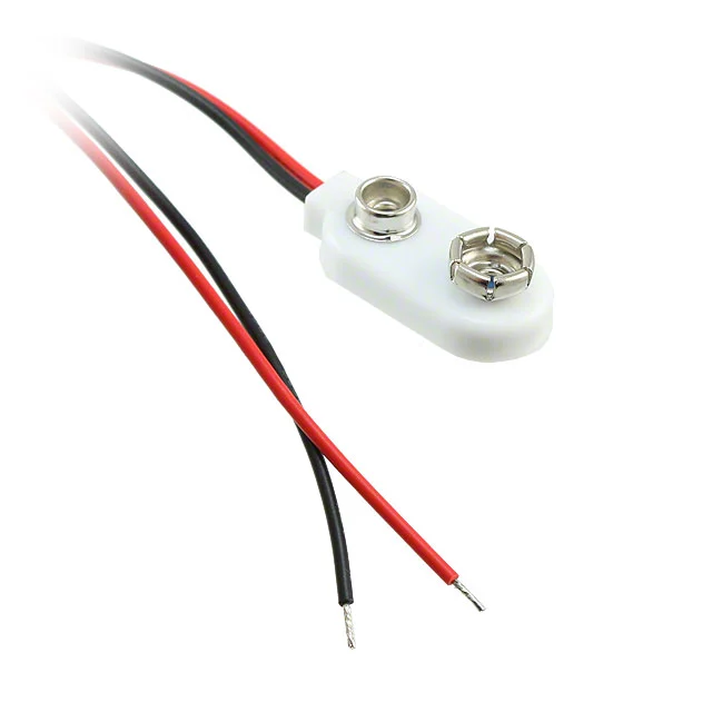 BATT CONNECTOR SNAP 9V 6" LEADS