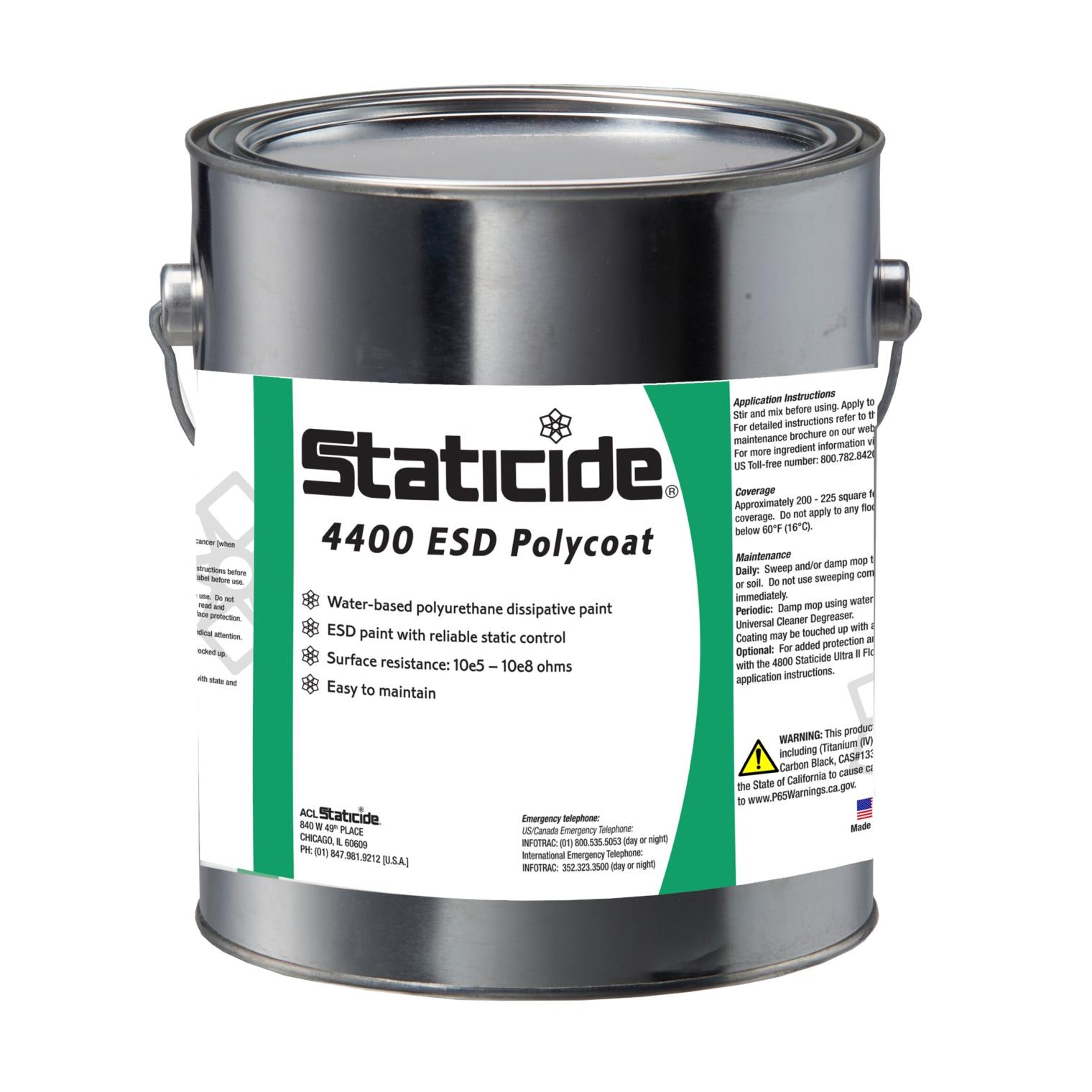 STATICIDE ESD POLYCOAT -DARK GRE