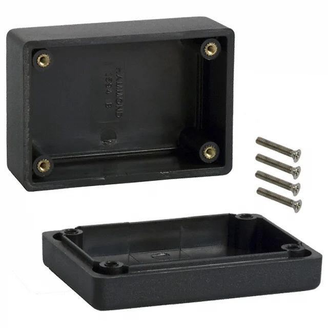 BOX PLASTIC BLK 3.19"L X 2.21"W