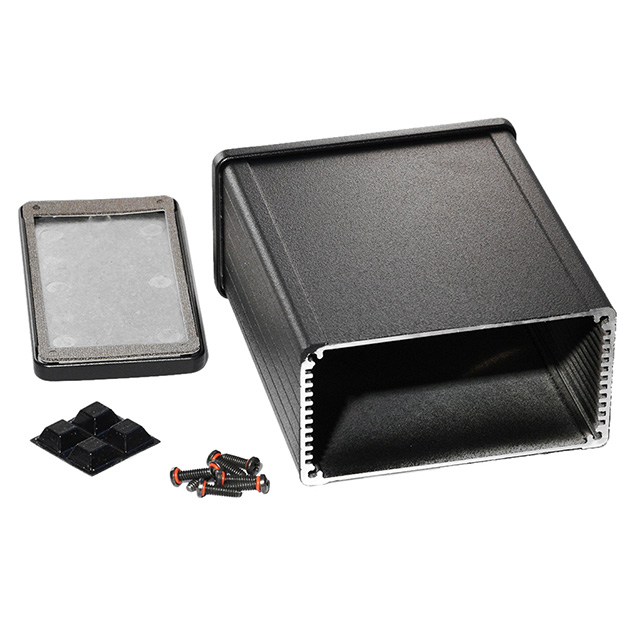 BOX ALUM BLACK 5.08"L X 4.25"W