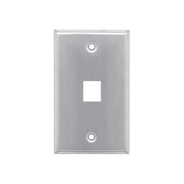 WALL PLATE 1 KEYSTNE STAINLESS