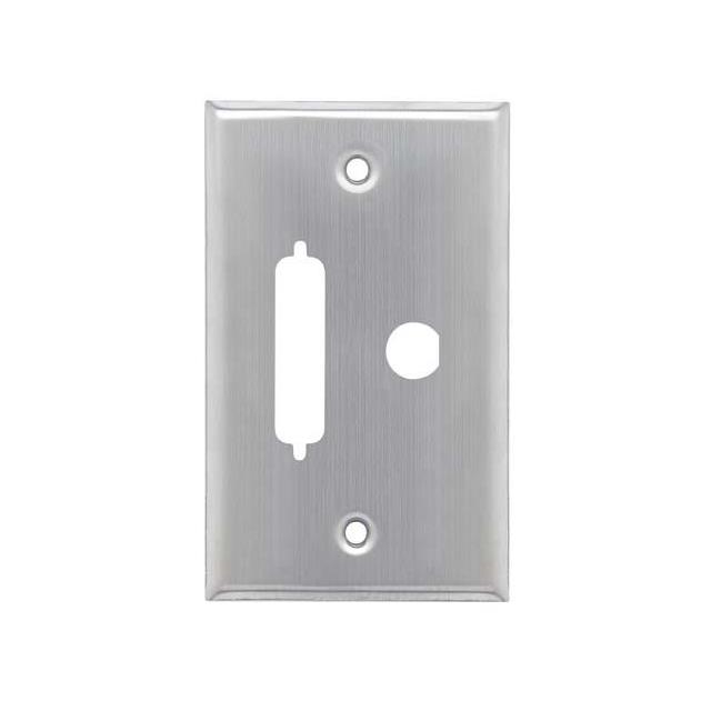 WALL PLATE SS W/1D-SUB/.5 DIA