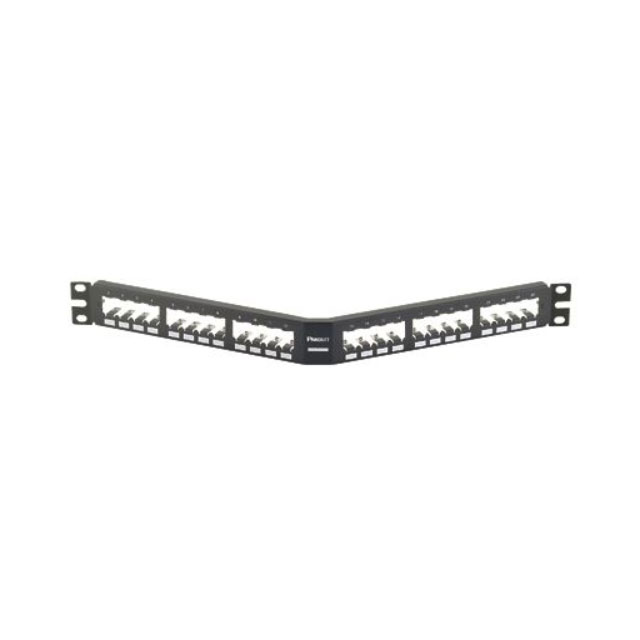 PATCH PANEL, 24 PORT, ANGLED, AL