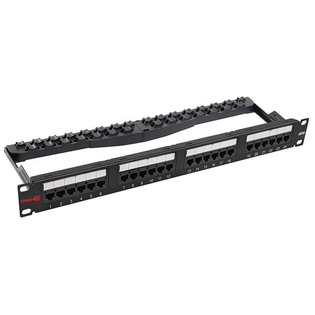 24 PORT CAT6 PATCH PANEL, LOADED