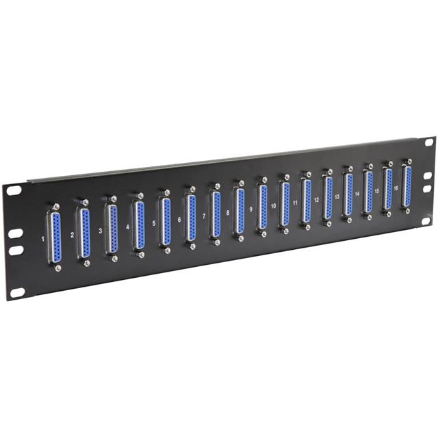 DB25 Feedthru Panel, Loaded, 16
