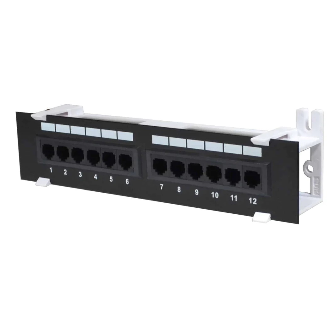 CAT5E 12-PORT WALL MOUNT PATCH