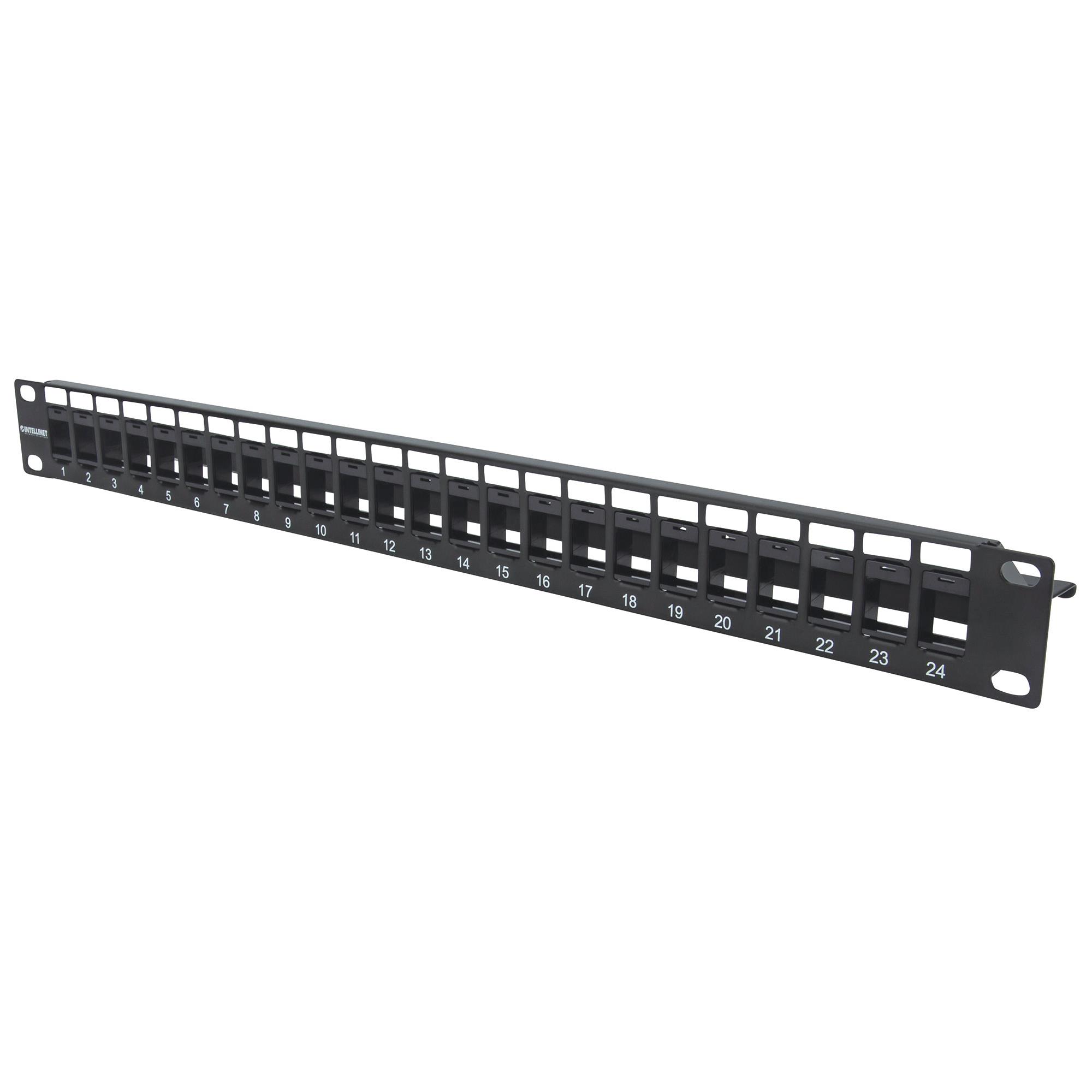 24-Port Blank Keystone Panel 1U
