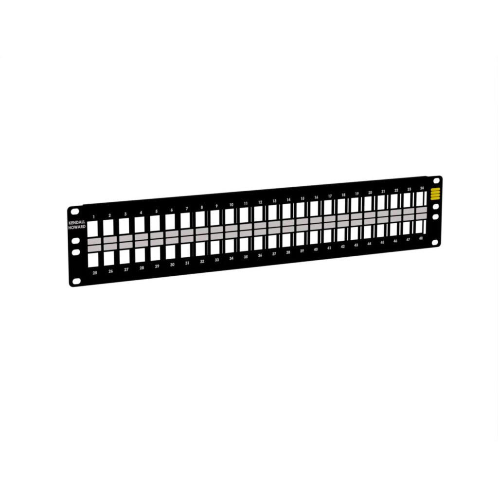2U 48 Port Flush Patch Panel