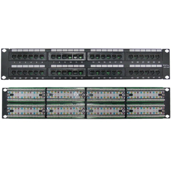 CAT5E 48-PORT PATCH PANEL 2 ROWS