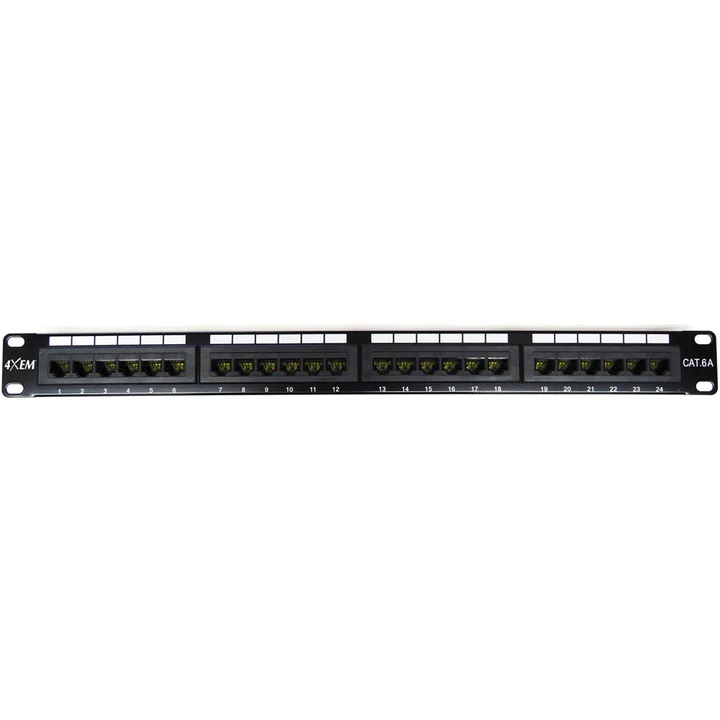 CAT6A 24-PORT PATCH PANEL 1 ROW