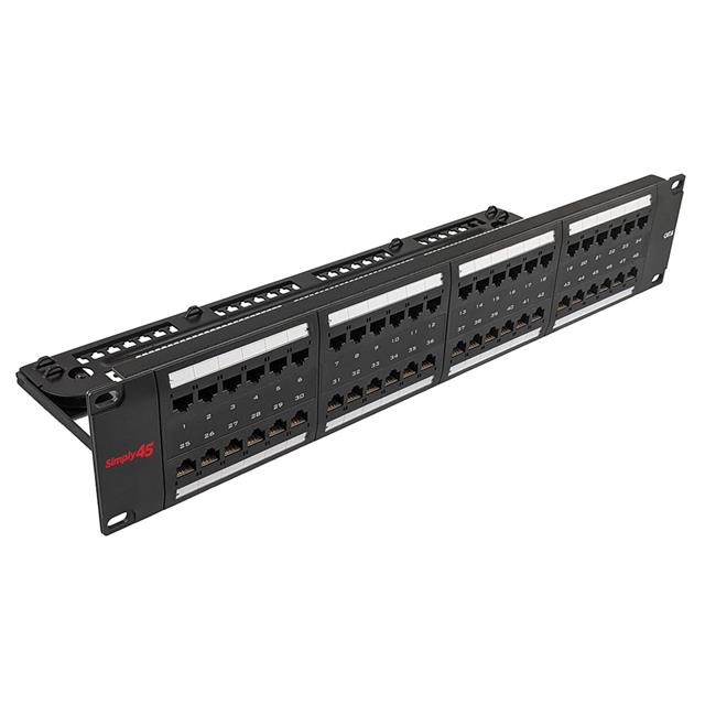 48 PORT CAT6 PATCH PANEL, LOADED