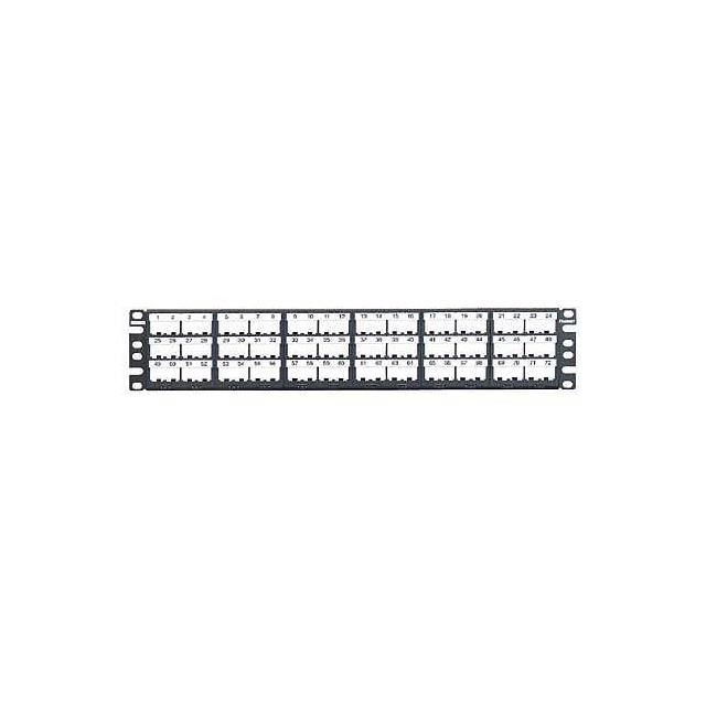 PATCH PANEL, 72 PORT, BLACK