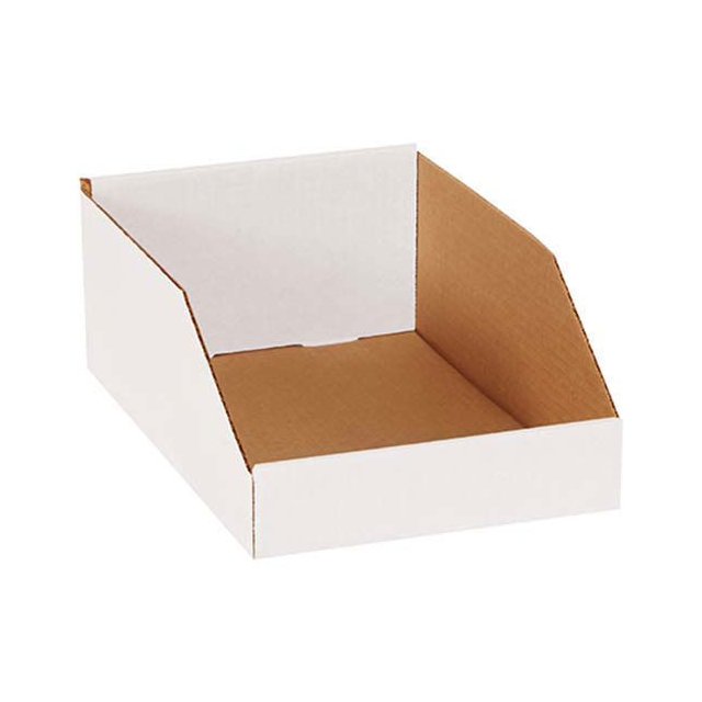 OPEN TOP WHITE CORRUGATED BIN BO