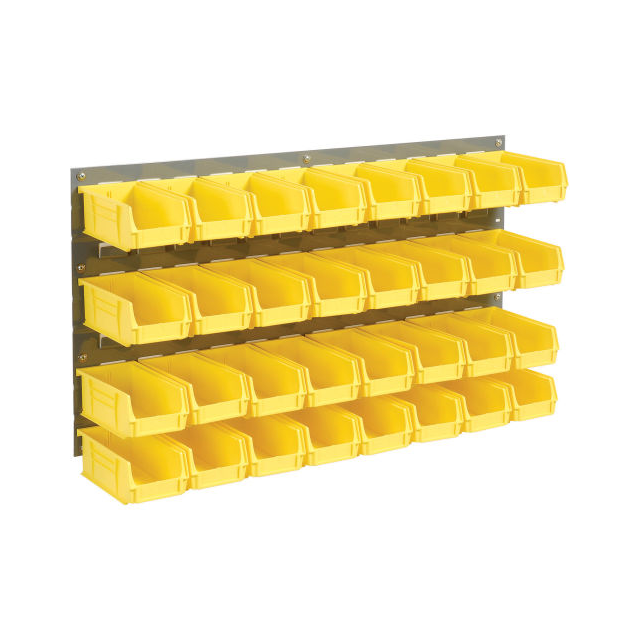WALL BIN RACK PANEL W/(32) YELLO
