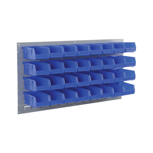 WALL BIN RACK PANEL W/(32) BLUE