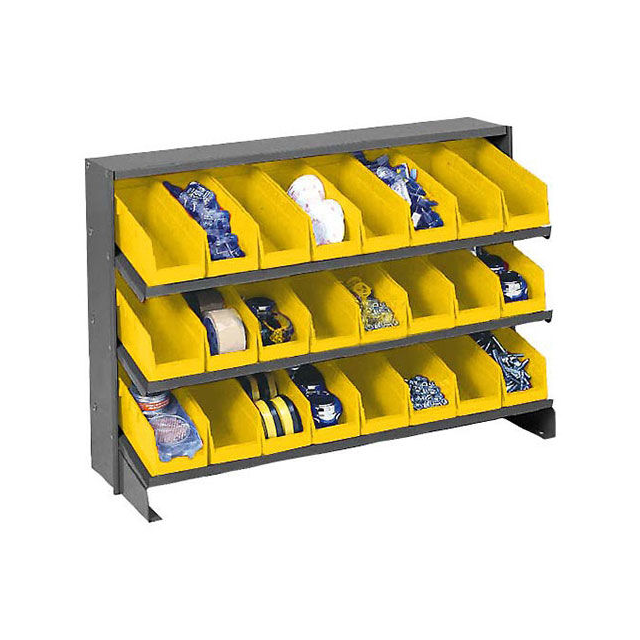 3 SHELF BENCH RACK, (24) 4"W YEL