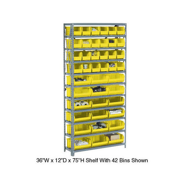 OPEN BIN SHELVING W/5 SHELVES & OPEN BIN SHELVING W/5 SHELVES &