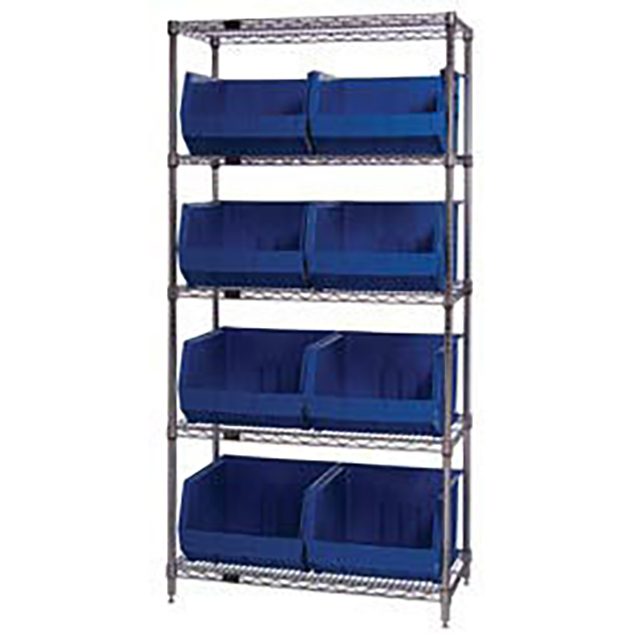 WIRE SHELVING W/8 GIANT BINS