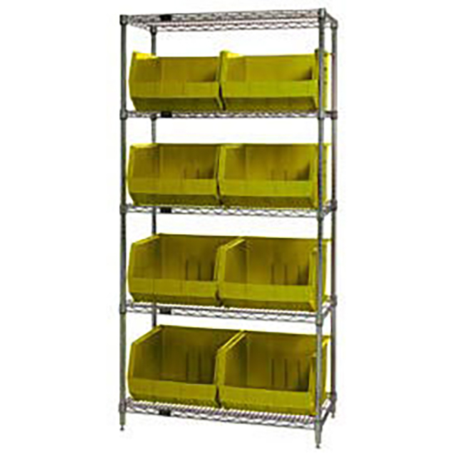 WIRE SHELVING W/8 GIANT BINS