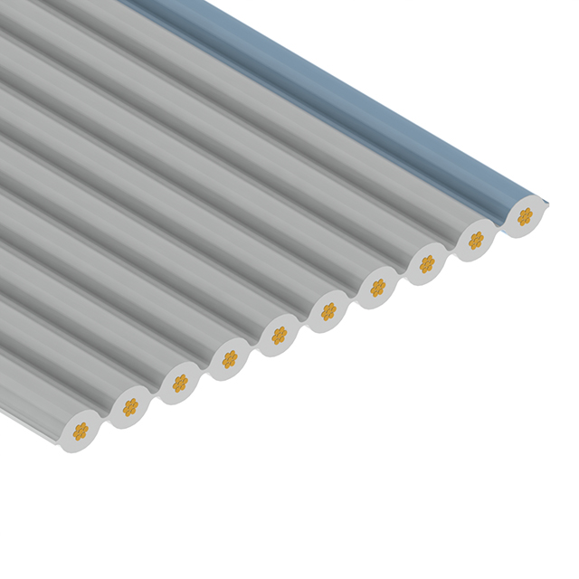 CBL RIBN 10COND 0.025 GRAY 100'