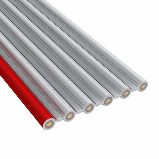 CBL RIBN 6COND 0.1 GRAY 100'