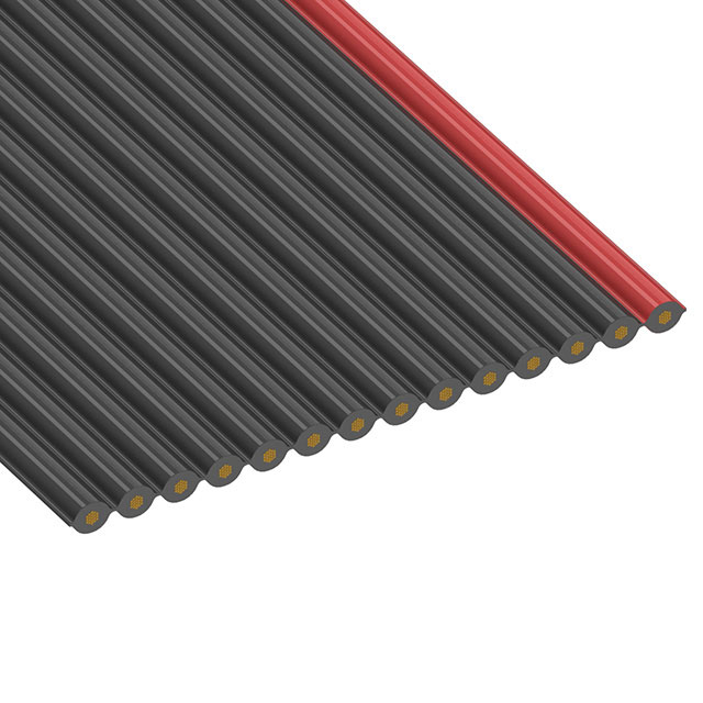 CBL RIBN 14COND 0.05 BLACK 100'