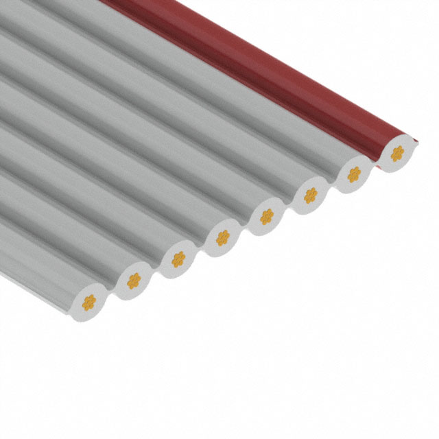 CBL RIBN 8COND 0.05 GRAY 100'