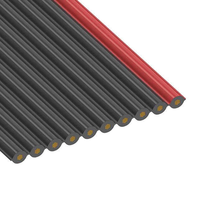 CBL RIBN 10COND 0.05 BLACK 300'