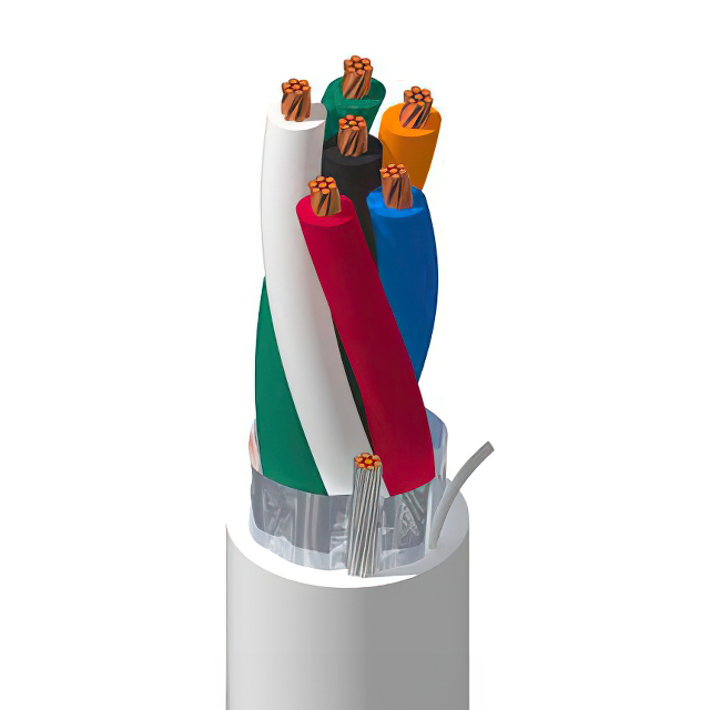 CABLE 6CON 18AWG GRAY SHLD