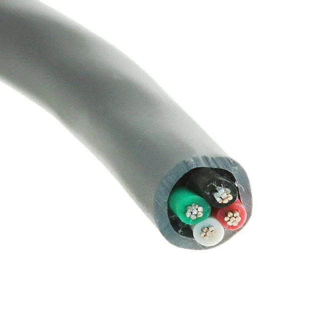 CABLE 4COND 22AWG SLATE FEET