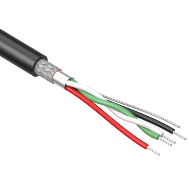 CABLE 4COND 28AWG BLACK SHLD
