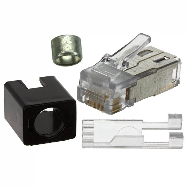 CONN MOD PLUG 6P6C SHIELDED