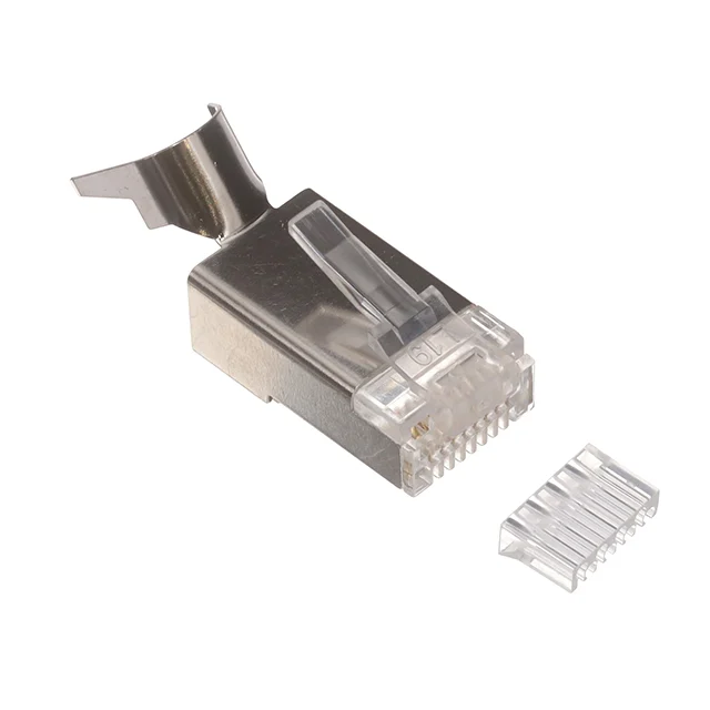 8P8C CAT6A SHIELDED PLUG, 50U" P