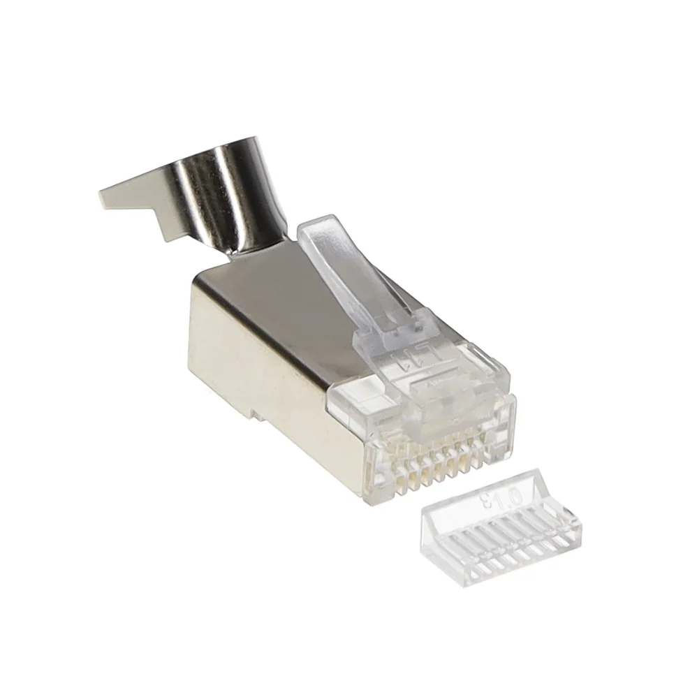 8P8C CAT6 SHIELDED PLUG, 50U" PL