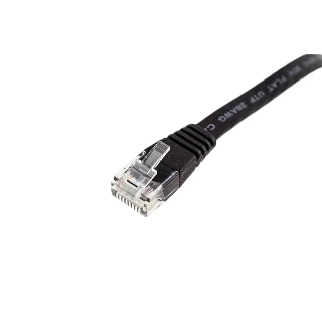 FLAT CAT6 28AWG FLEX UTP 4 BK