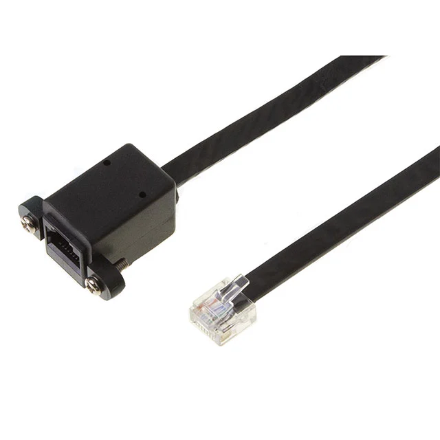 FLAT C6 28AWG MF PANEL MT 20 BK