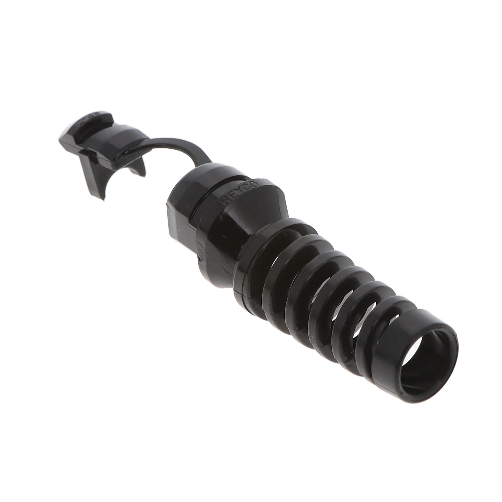 BUSHING W/STR RELIEF PA66 BLACK