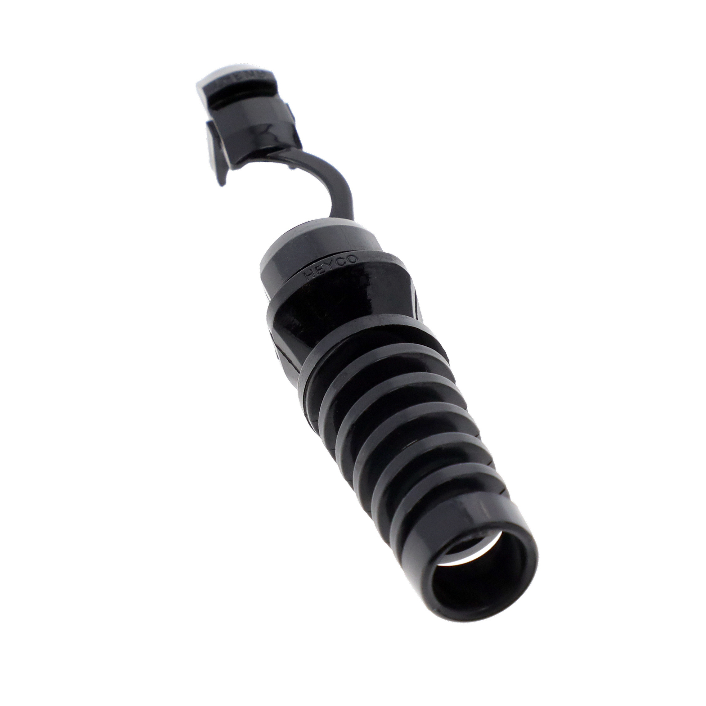 BUSHING W/STR RELIEF PA66 BLACK
